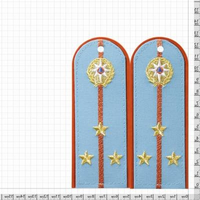 Погоны VT МЧС повседенвные на рубашку Старший лейтенант с эмблемой машинная вышивка пластик (2207034)