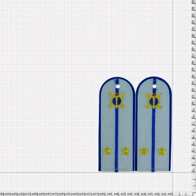 Погоны VT Полиция МВД Юстиция повседневные на рубашку Лейтенант с эмблемой машинная вышивка пластик (2205157)