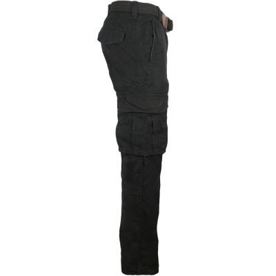 Брюки ( штаны ) тактические мужские карго демисезонные c боковыми карманами,цвет черные купить в Москве
