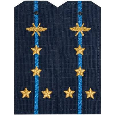 Погоны ВМФ капитан 1 ранга с вышитыми звездами верх - трапеция