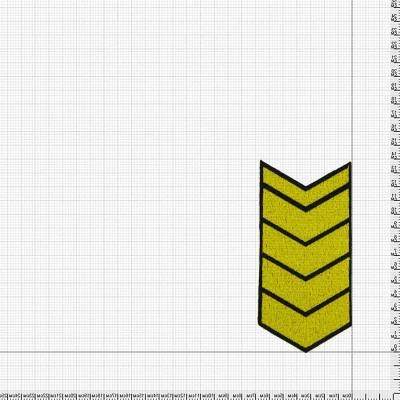 Знак - годичка ( нашивка шеврон ) VT нарукавный за выслугу лет ( по годам службы ) 21 год вышитый (2508046)