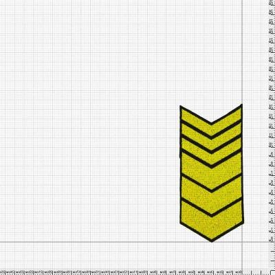 Знак - годичка ( нашивка шеврон ) VT нарукавный за выслугу лет ( по годам службы ) 18 лет вышитый (2508043)