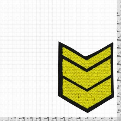 Знак - годичка ( нашивка шеврон ) VT нарукавный за выслугу лет ( по годам службы ) 11 лет вышитый на липучке (2508011)