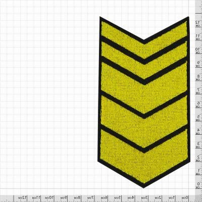 Знак - годичка ( нашивка шеврон ) VT нарукавный за выслугу лет ( по годам службы ) 17 лет вышитый на липучке (2508017)