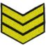 Знак - годичка ( нашивка шеврон ) VT нарукавный за выслугу лет ( по годам службы ) 3 года вышитый (2508028)
