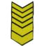 Знак - годичка ( нашивка шеврон ) VT нарукавный за выслугу лет ( по годам службы ) 14 лет вышитый (2508039)