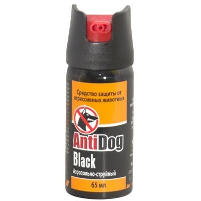 Средство самообороны ( газовый баллончик ) ТехКрим Anti-dog Black от агрессивных и диких животных аэрозольно-струйный 65 мл (3102011)