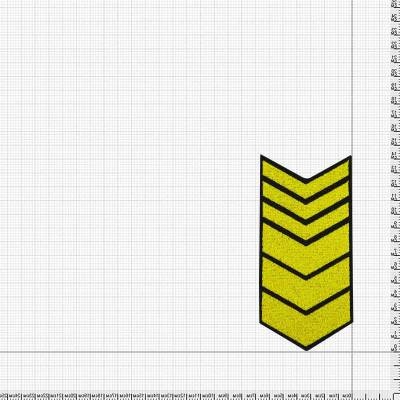 Знак — годичка ( нашивка шеврон ) нарукавный за выслугу лет ( по годам службы ) 18 лет вышитый на липучке Знак - годичка ( нашивка шеврон ) VT нарукавный за выслугу лет ( по годам службы ) 18 лет вышитый на липучке (2508018)
