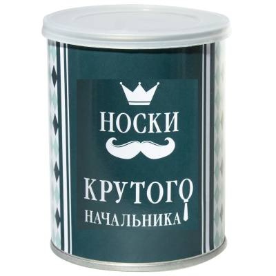 Носки VS в банке консервированные подарочные Носки крутого начальника (4807079)