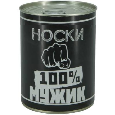 Носки VS в банке консервированные подарочные Носки 100% мужик (4807091)