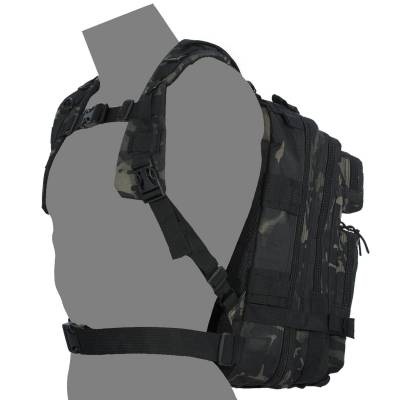 Рюкзак штурмовой 30х45х23 30 л камуфлированный, цвет черный Рюкзак штурмовой 30х45х23 30 л камуфлированный, цвет черный в розницу