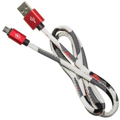 Кабель ( провод ) VT для зарядки телефона USB Micro камуфлированный красный (4002009)