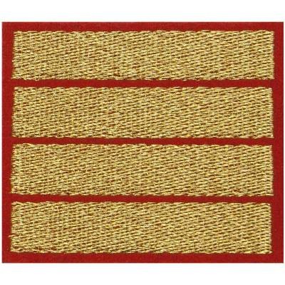 Нашивка ( шеврон ) на рукав Курсовка 4 курс вышитая прямоугольник красная дешево