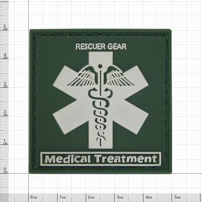 Нашивка ( шеврон патч patch ) тактическая RESCUER GEAR Medical Treatment 3D PVC по низкой цене