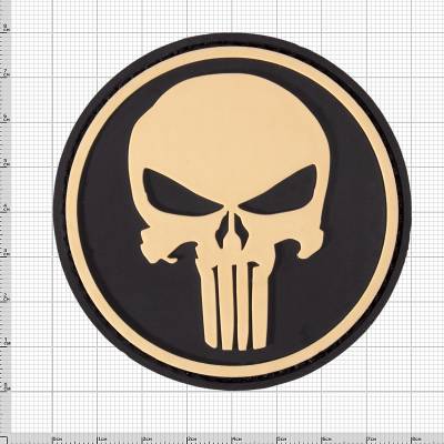 Нашивка ( шеврон патч patch ) тактическая Punisher ( каратель ) 3 3D PVC ( пластизоль ) по доступной цене