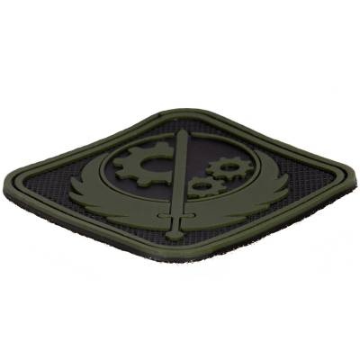 Нашивка ( шеврон патч patch ) тактическая Братство стали 3D PVC ( пластизоль ) на липучке 7,5х7,5 по низкой цене