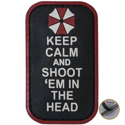 Нашивка ( шеврон патч patch ) тактическая KEEP CALM and SHOOT 'EM IN THE HEAD 3D дешево