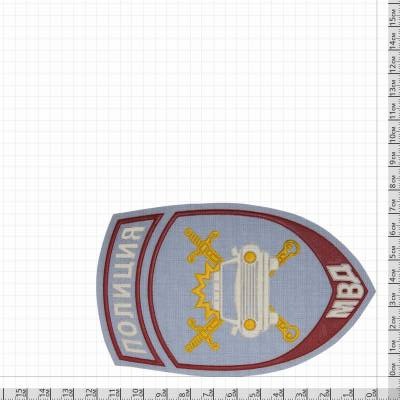 Нашивка ( шеврон ) на рукав Полиция ГИБДД МВД России 7,5х12 пластизолевая, цвет голубая недорого
