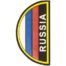 Нашивка ( шеврон ) на рукав RUSSIA триколор 9.5х5 пластизолевая полукруг в военторге