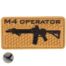 Нашивка ( шеврон патч patch ) тактическая M4 OPERATOR 3D PVC ( пластизоль ) на липучке 8х4 в Москве