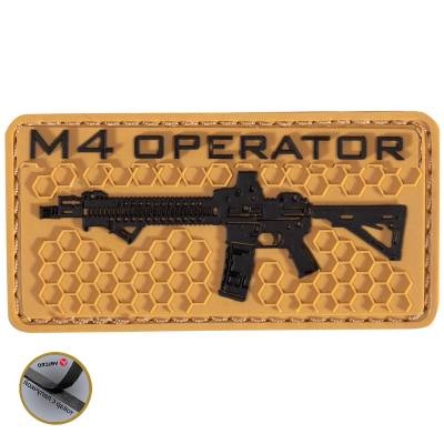 Нашивка ( шеврон патч patch ) тактическая M4 OPERATOR 3D PVC ( пластизоль ) на липучке 8х4 в Москве