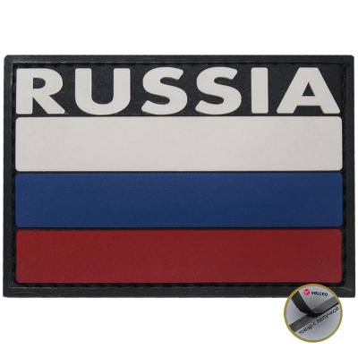 Нашивка ( шеврон патч patch ) тактическая флаг RUSSIA ( триколор ) 3D PVC по низкой цене