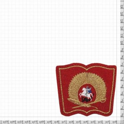 Нашивка ( шеврон ) на рукав Московское СВУ 8,5х7,5 вышитая на липучке, цвет красная Нашивка ( шеврон ) на рукав Московское СВУ 8,5х7,5 вышитая на липучке, цвет красная в военторге