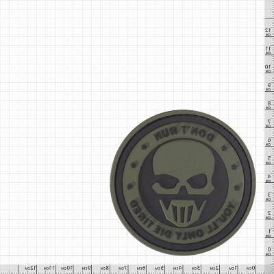 Нашивка ( шеврон патч patch ) тактическая Don't run you'll only die tired 3D PVC ( пластизоль ) недорого