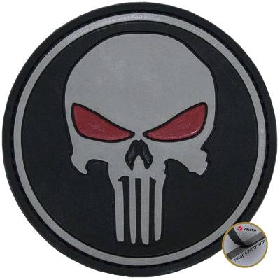 Нашивка ( шеврон патч patch ) тактическая Punisher ( каратель ) 3D PVC в военторге