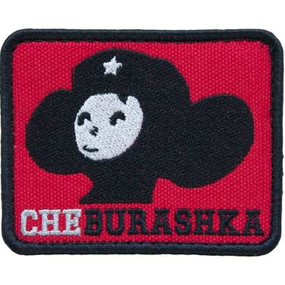 Нашивка ( шеврон патч patch ) тактическая Чебурашка CHEBURASHKA вышитая на липучке 8х6, цвет красная в Москве