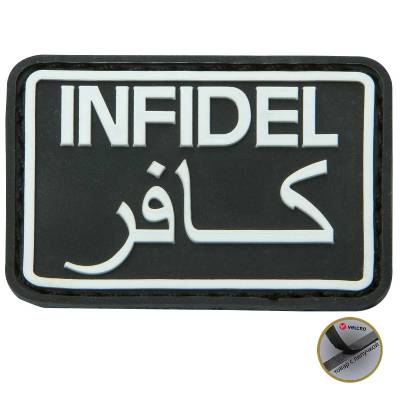 Нашивка ( шеврон патч patch ) тактическая INFIDEL ( неверный ) 3D PVC в военторге