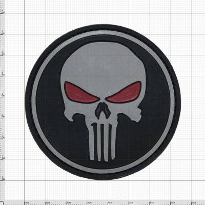 Нашивка ( шеврон патч patch ) тактическая Punisher ( каратель ) 3D PVC по низкой цене