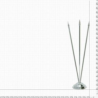 Подставка ( флагшток ) настольная для 3-х флагов 15х22 330 мм пластик, цвет серебристый недорого