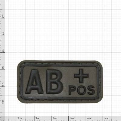 Нашивка ( шеврон патч patch ) тактическая Группа крови АB ( IV ) Rh+ 3D PVC дешево