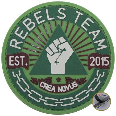 Нашивка ( шеврон патч patch ) тактическая REBELS TEAM CREA NOVUS EST 2015 3D PVC в Москве