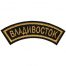 Нашивка ( шеврон ) на рукав Владивосток 12х4 вышитая дуга, цвет черная в Москве