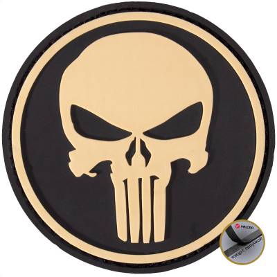 Нашивка ( шеврон патч patch ) тактическая Punisher ( каратель ) 3 3D PVC ( пластизоль ) в военторге