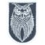 Нашивка ( шеврон патч patch ) тактическая Сова вышитая на липуче 8х5,5, цвет черно-белая в военторге