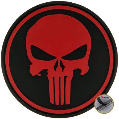 Нашивка ( шеврон патч patch ) тактическая Punisher ( каратель ) 2 3D PVC ( пластизоль ) в Москве