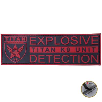 Нашивка ( шеврон патч patch ) тактическая EXPLOSIVE DETECTION TITAN K9 UNIT 3D дешево