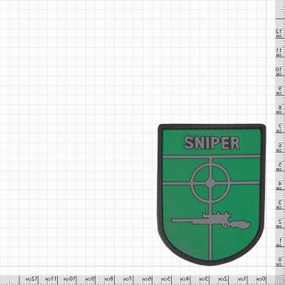 Нашивка ( шеврон патч patch ) тактическая SNIPER ( СНАЙПЕР ) 3D PVC ( пластизоль ) дешево