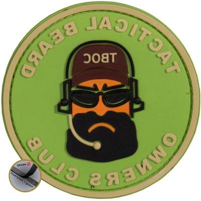 Нашивка ( шеврон патч patch ) тактическая TACTICAL BEARD OWNERS CLUB ( TBOC ) 3D PVC ( пластизоль ) недорого