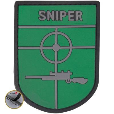 Нашивка ( шеврон патч patch ) тактическая SNIPER ( СНАЙПЕР ) 3D PVC ( пластизоль ) в Москве