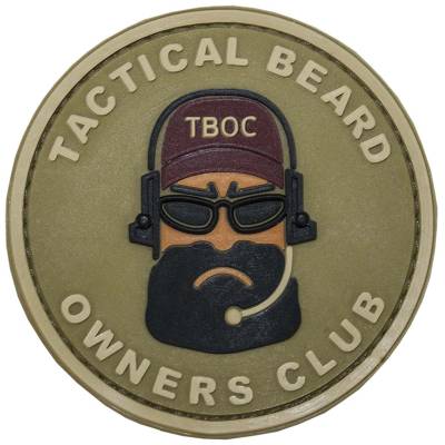 Нашивка ( шеврон патч patch ) тактическая TACTICAL BEARD OWNERS CLUB ( TBOC ) 3D в военторге