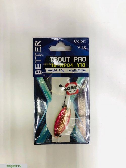 Блесна BETTER trout pro 2.5g-31mm.K (Арт. RS23782)