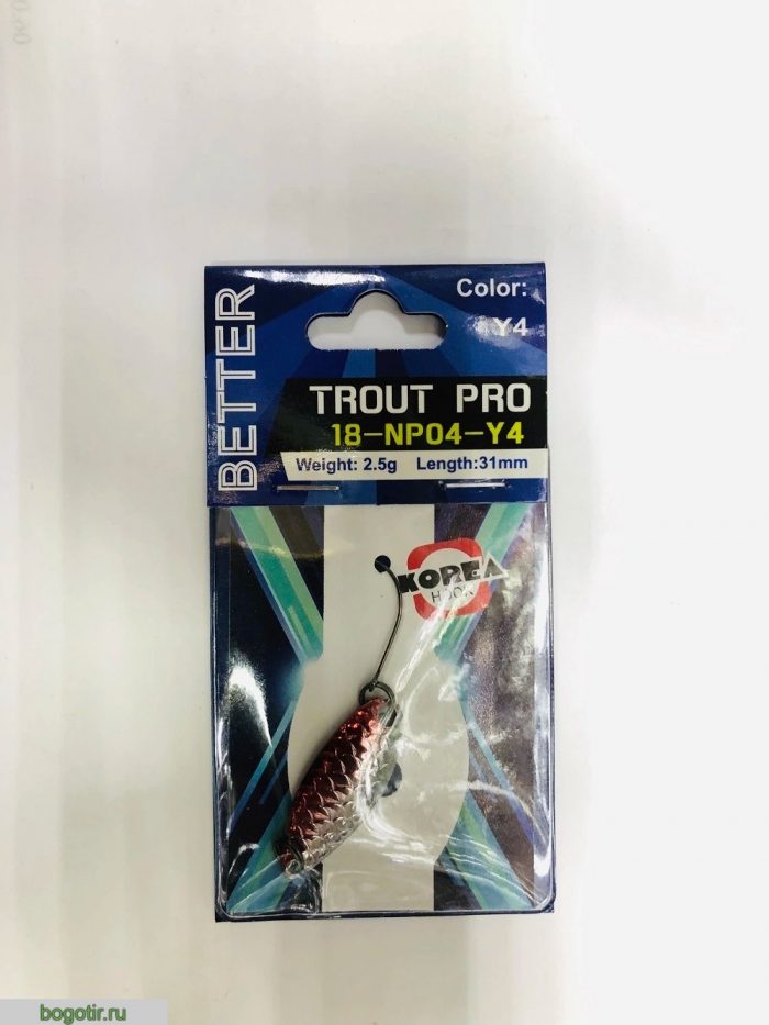 Блесна BETTER trout pro 2.5g-31mm.K (Арт. RS23790)Блесна BETTER trout pro 2.5g-31mm.K (Арт. RS23790)