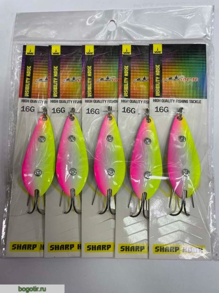 Блесна YOU-TE HIGH QUALITY FISHING TACKLE (НЕЗАЦЕПЛЯЙКА) Упаковка 5 штук V-16g 4