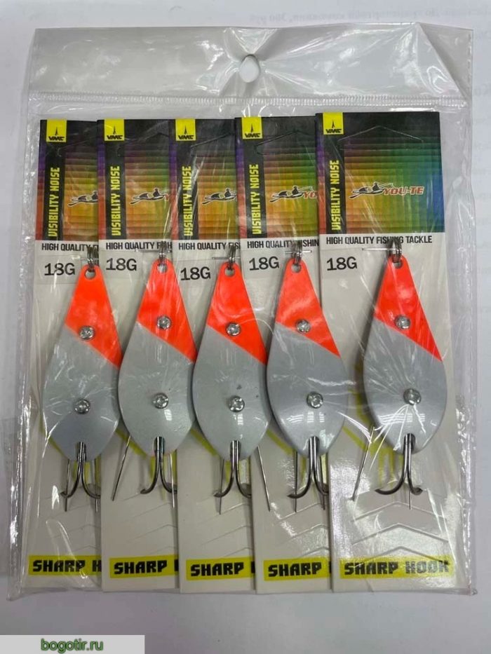 Блесна YOU-TE HIGH QUALITY FISHING TACKLE (НЕЗАЦЕПЛЯЙКА) Упаковка 5 штук V-18g 2