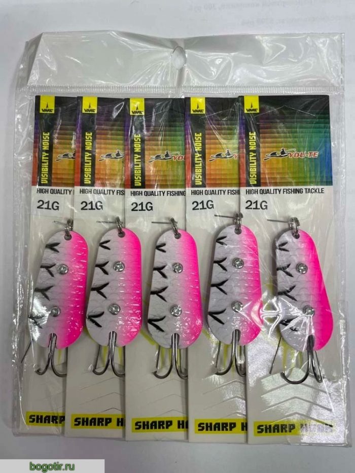 Блесна YOU-TE HIGH QUALITY FISHING TACKLE (НЕЗАЦЕПЛЯЙКА) Упаковка 5 штук V-21g 1