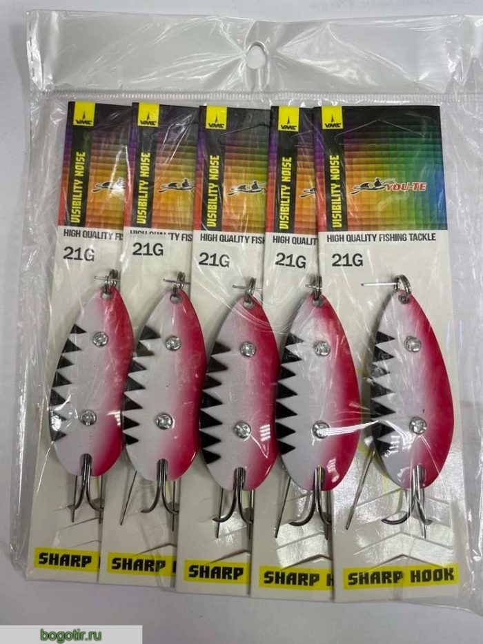 Блесна YOU-TE HIGH QUALITY FISHING TACKLE (НЕЗАЦЕПЛЯЙКА) Упаковка 5 штук V-21g 2